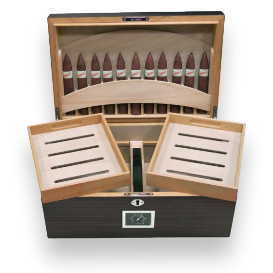 Prestige Rockefeller 130-Cigar Desktop Humidor  - Interior Front
