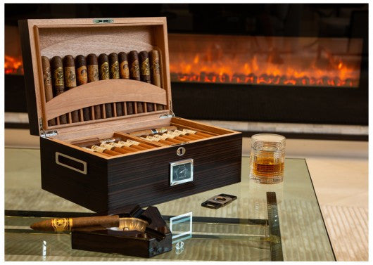 Prestige Rockefeller 130-Cigar Desktop Humidor  - Interior Lifestyle