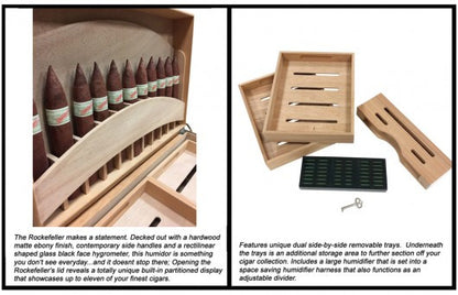 Prestige Rockefeller 130-Cigar Desktop Humidor  - Interior Trays