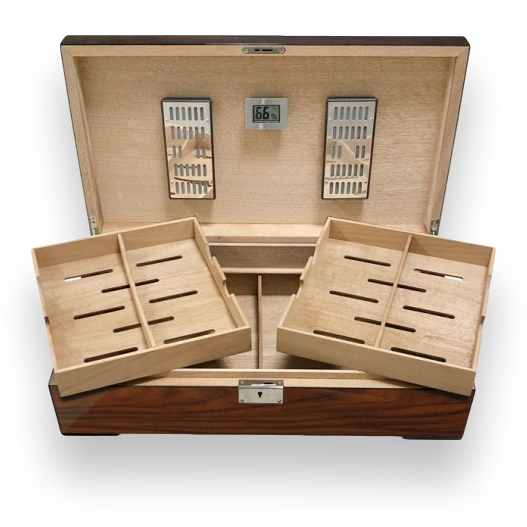 Prestige Salvador 250-Cigar Desktop Humidor  - Interior with Tray