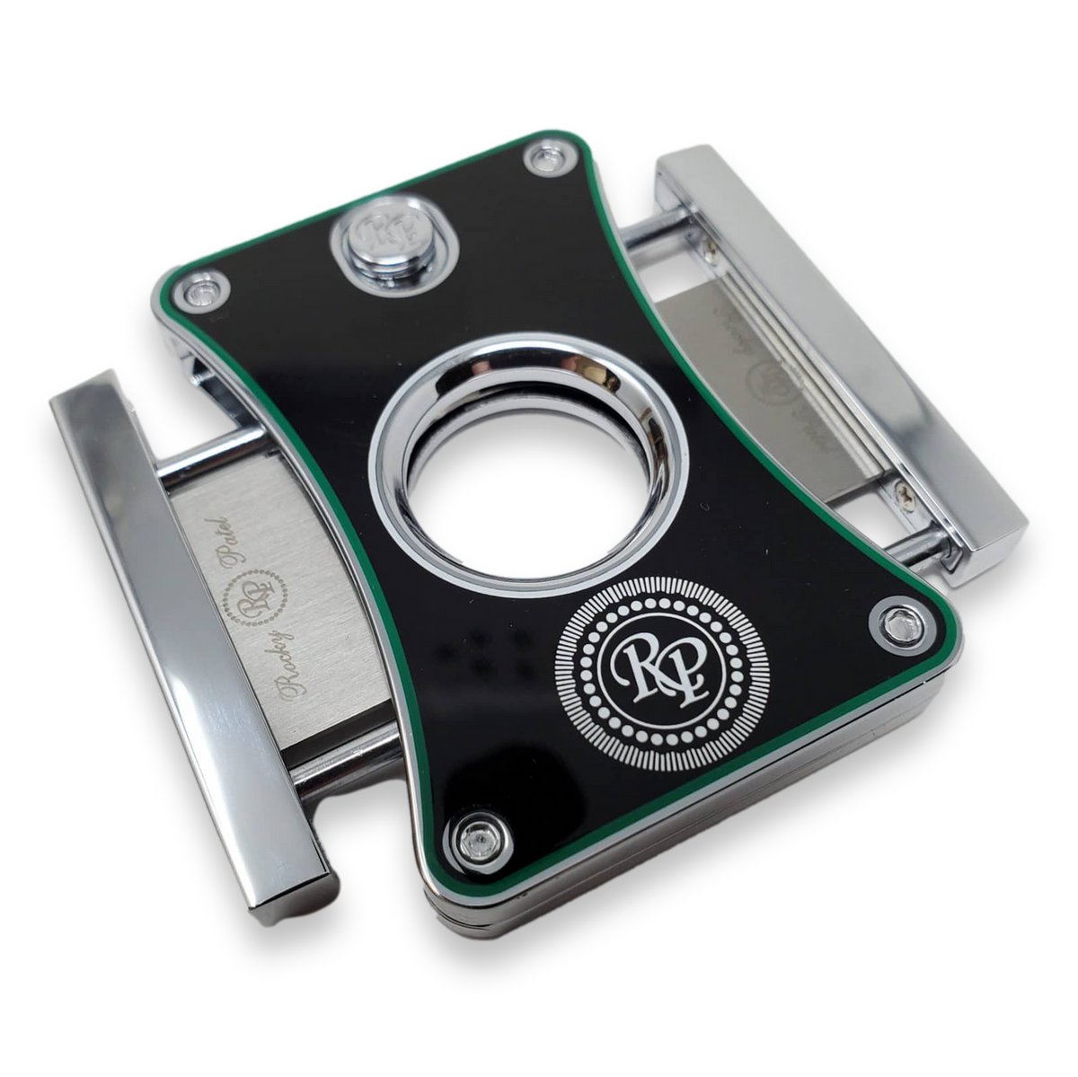 Rocky Patel Diamond Series Guillotine Double-Blade Cigar Cutter - Black - Interior Front