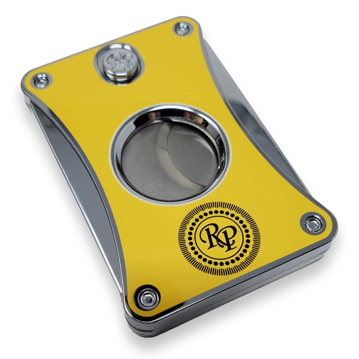 Rocky Patel Diamond Series Guillotine Double-Blade Cigar Cutter - Yellow - Exterior Front