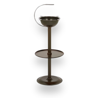 Stinky Cigar Metal 4-Cigar Floor Ashtray - Black - Exterior Front