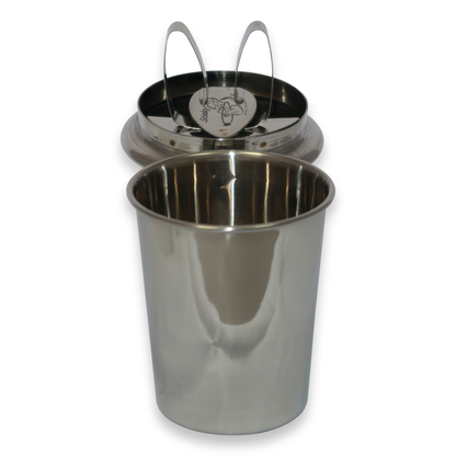Stinky Cigar Polished Stainless Steel Metal 1-Cigar Car Ashtray  - Interior Lid