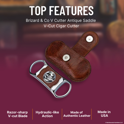 Brizard & Co V Cutter Antique Saddle V-Cut Cigar Cutter - Top Features