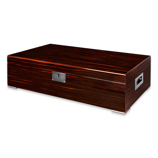 Humidor Supreme Valentino High Lacquer 250-Cigar Desktop Humidor - Quarter Turn Closed Lid