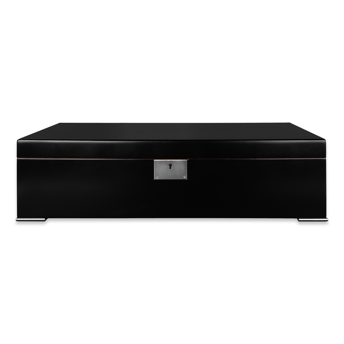 Humidor Supreme Valentino Noir 250-Cigar Desktop Humidor - Front Closed Lid