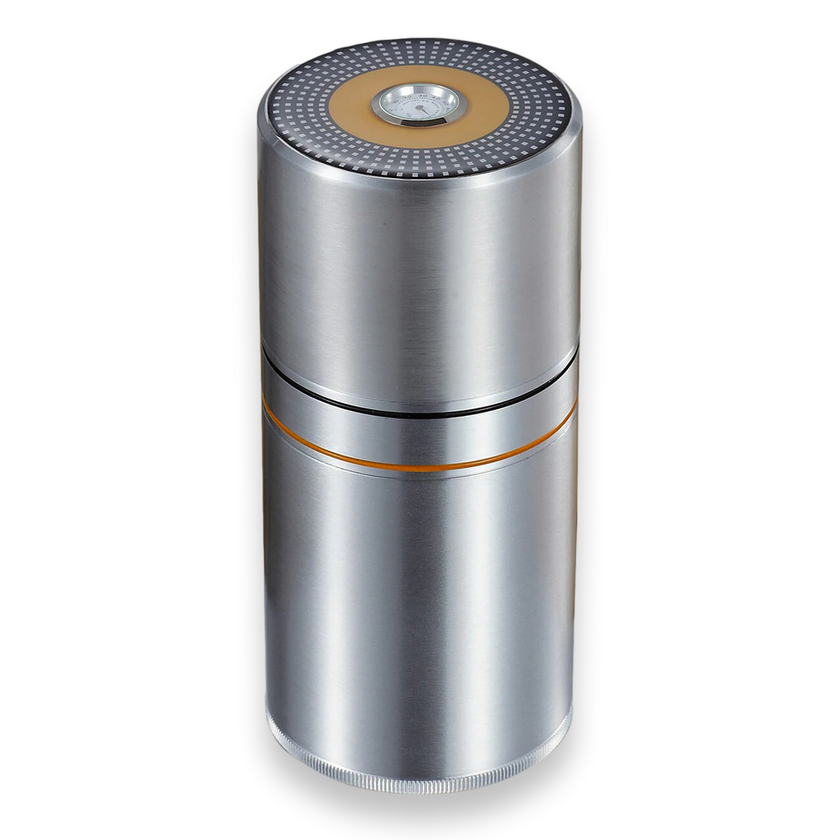Visol Big Joe 7-Cigar Travel Humidor - Chrome - Exterior Front