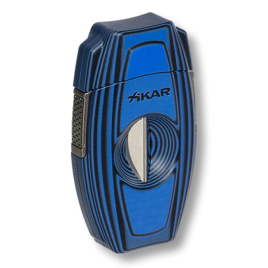 Xikar VX2 G10 V-Cut Cigar Cutters - Blue - Main Image - Right Facing