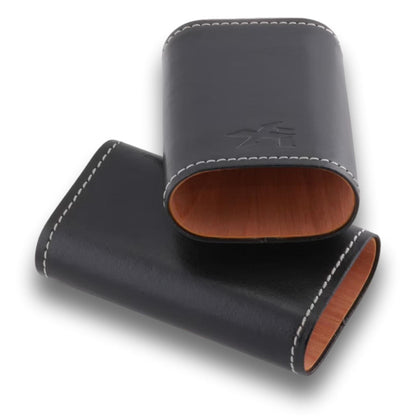 Xikar Envoy 3-Finger Hard Cigar Cases - Black - Interior 1