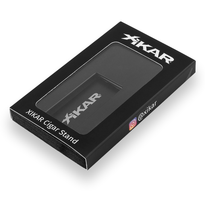 Xikar Black Cigar Stand  - Exterior Front Gift Box