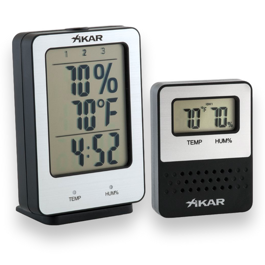 Xikar Purotemp Wireless Hygrometer - Base Unit with 1 Remote Sensor - Exterior Front