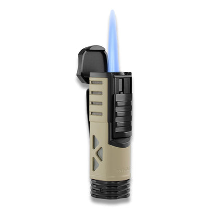 Xikar Tactical 1 Torch Flame Single Jet Cigar Lighter - Flat Dark Earth  -  Flame