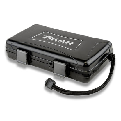 Xikar 5-Cigar Travel Humidor - Xikar Label - Angled