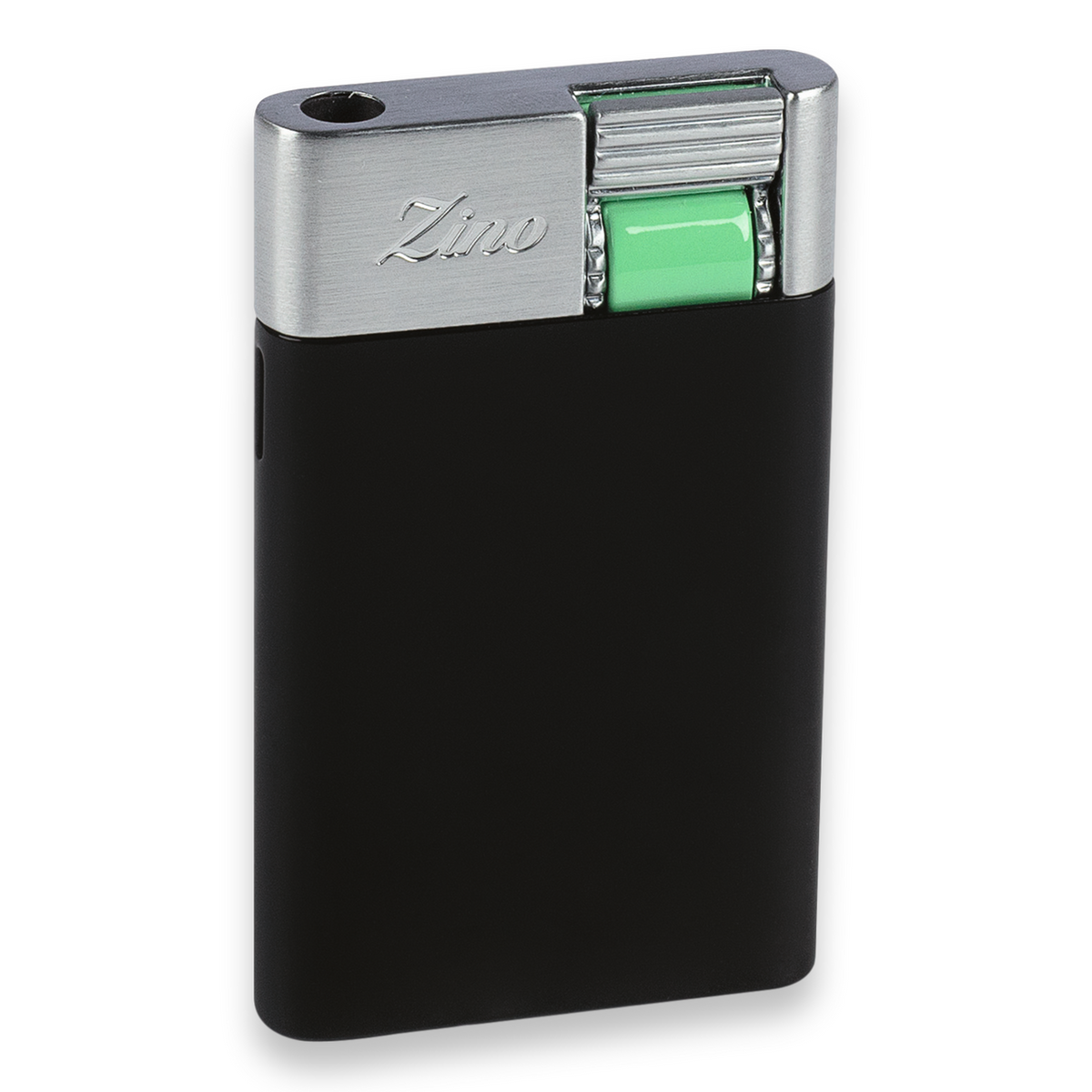 Zino Davidoff ZS Torch Flame Single Jet Cigar Lighter - 2020 Series - Black and Mint - Exterior Front