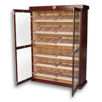 Prestige Bermuda 4,000-Cigar Cabinet Humidor - Front with Door Opened