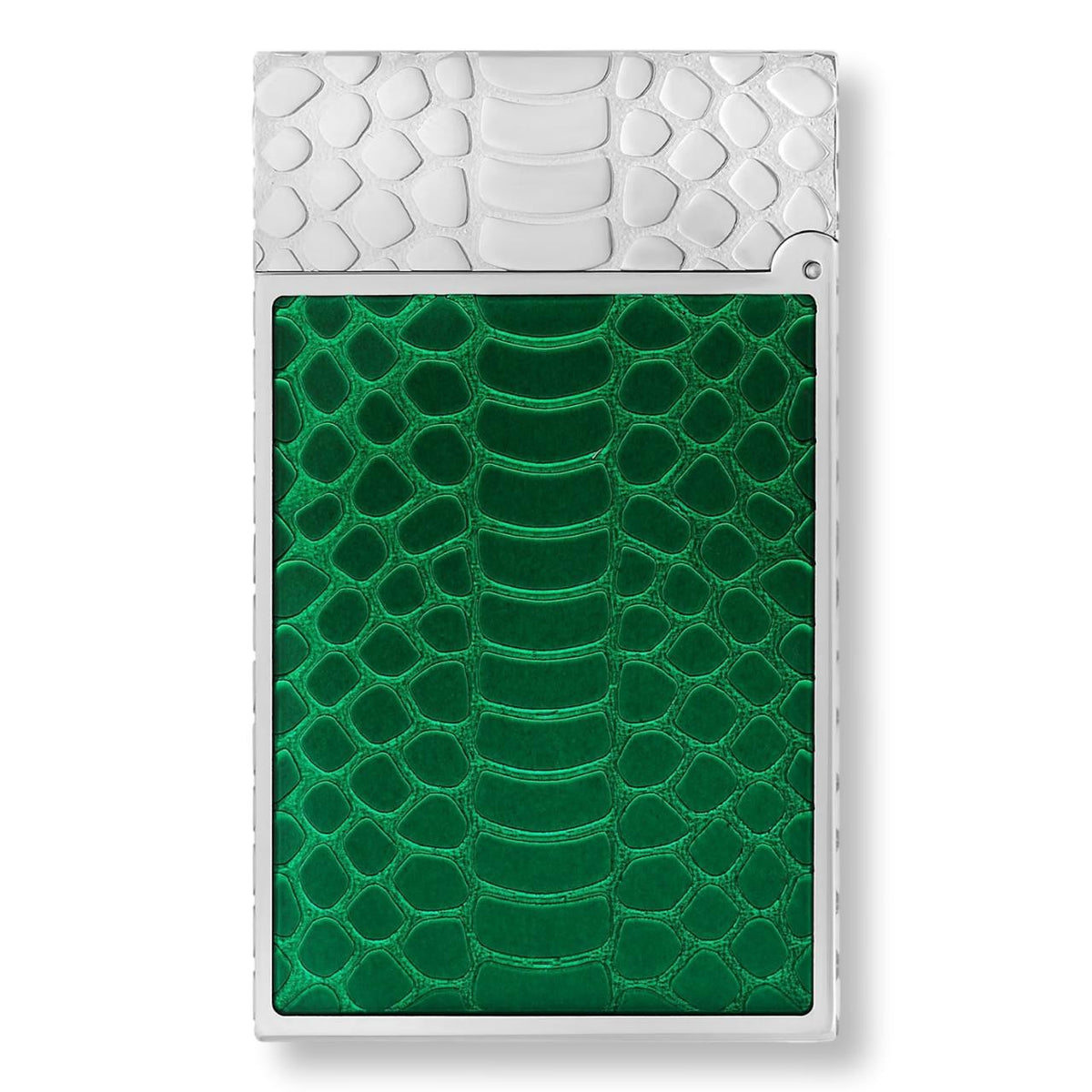 S.T. Dupont Green Snake Skin Line 2 Double Soft Flame Cigar Lighter - Back Side
