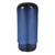 Blue cigar travel case with a textured surface on a black background