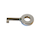 Cigar humidor key with a silver shackle on a white background