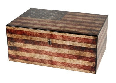 Old Glory Desktop Humidor - 100 Cigars