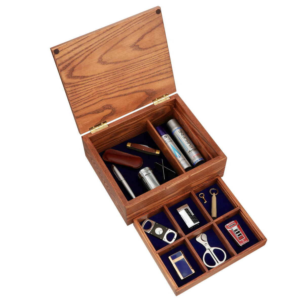 Northwoods Humidors White Ash Wood Cigar Accessories Storage Box