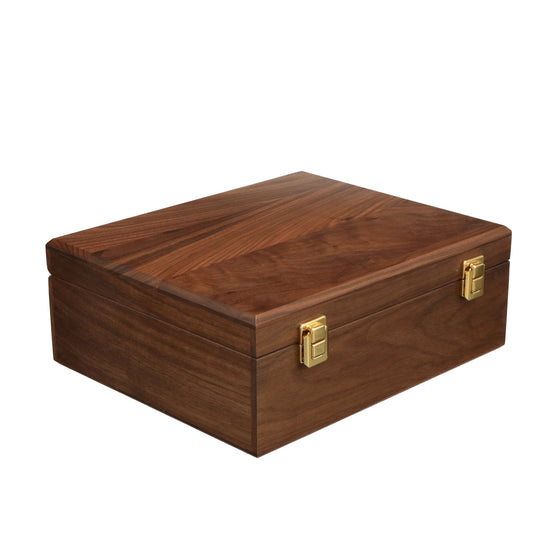 Northwoods Humidors Dark Walnut Wood Cigar Accessories Box