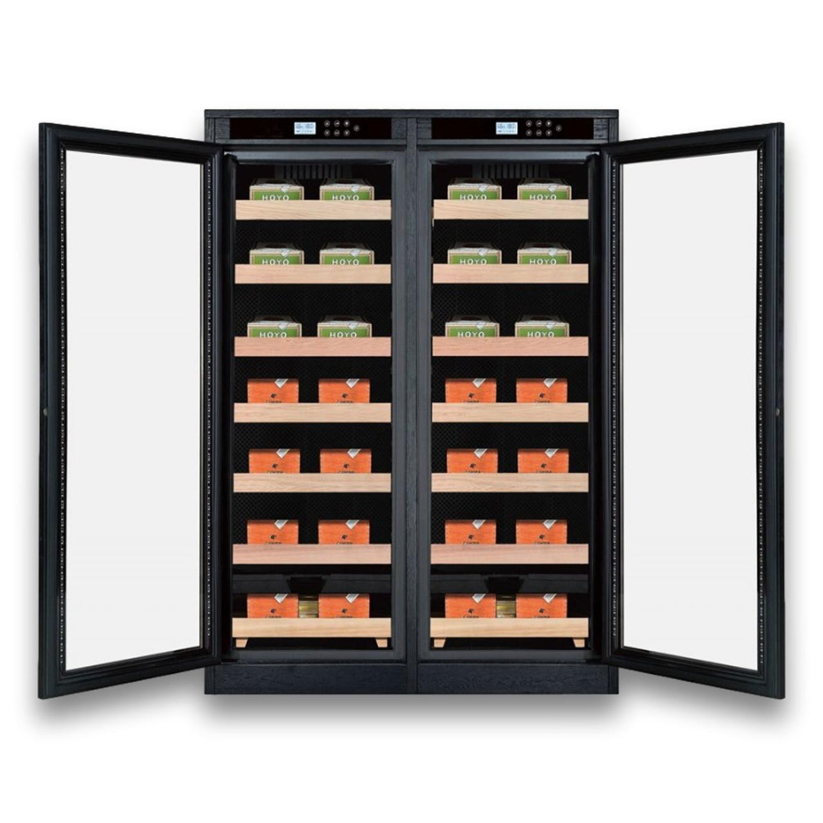 Prestige Reagan Lite 4,000-Cigar Electric Humidor -  Front with Door Opened