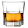 Whiskey glass on a white background